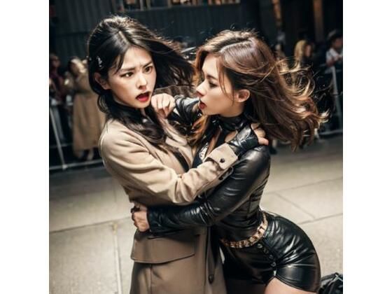 세련된 미녀 싸움 클럽 고양이 싸움 AI 동영상 Catfight7